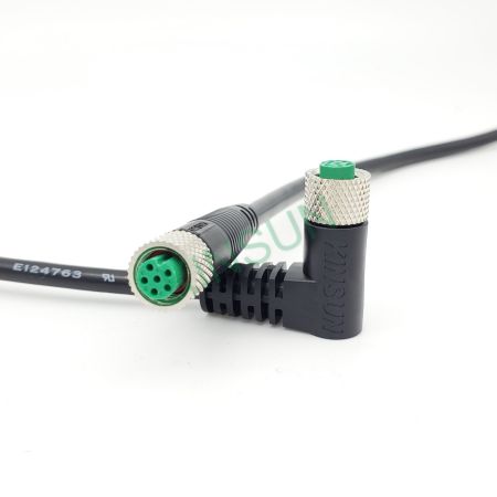 M8 Женски кабел - IP68 M8 женски водоустойчиви кабели с прав или ъглов ъгъл преминават строг тест за въздушно уплътняване, за да се гарантира, че функционират добре във всяка сурова среда.